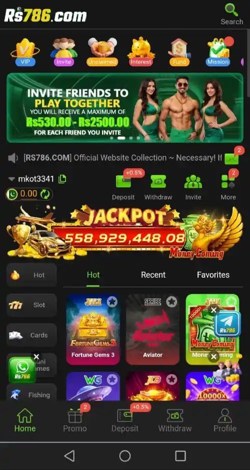 Rs786 Game APK 2026 – Gaming, Bonuses & Cash Rewards 1